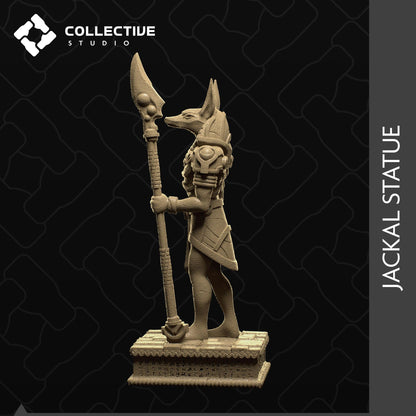 Jackal Statue, Ancient Egypt Decoration | D&D Scatter Miniature | Collective Studio