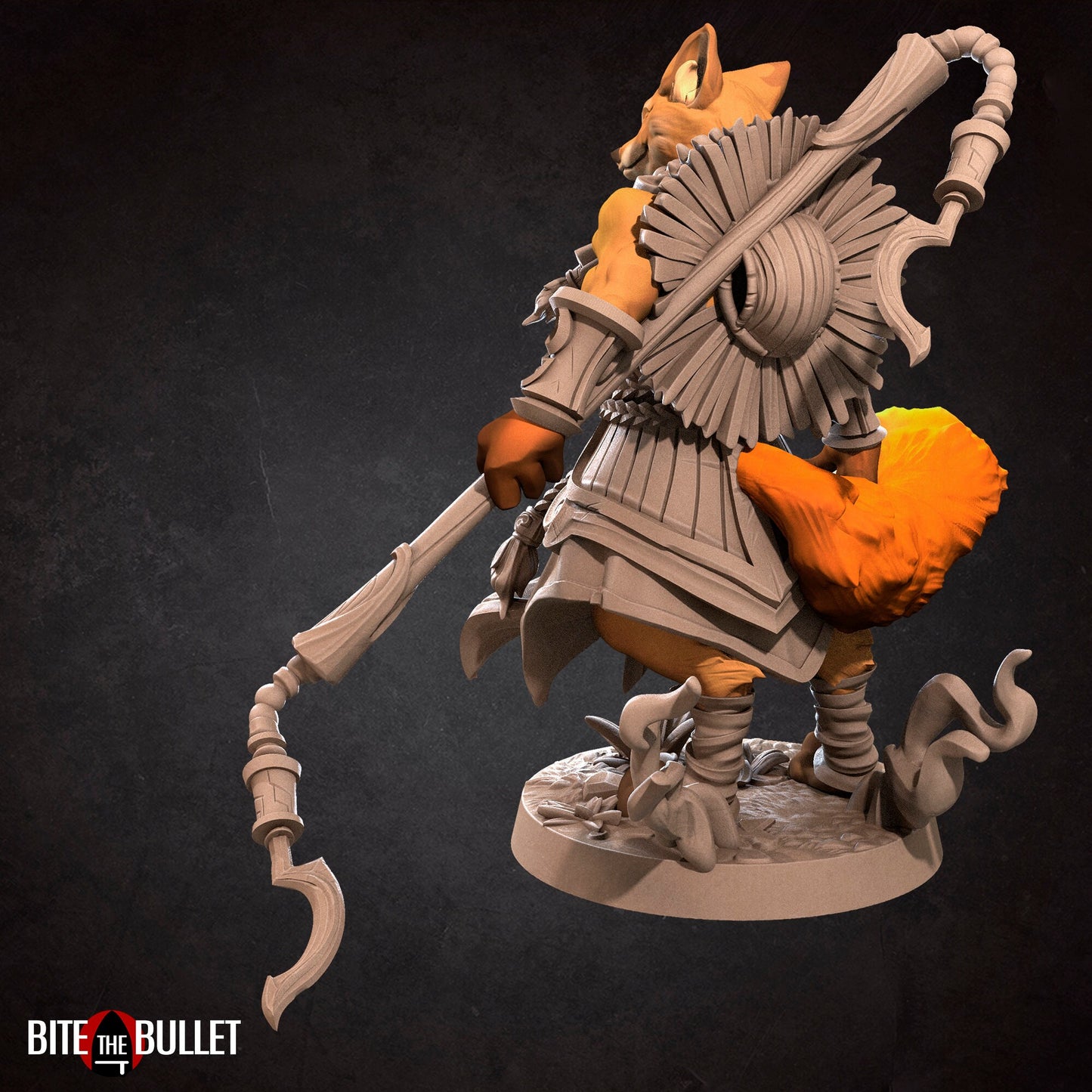 Foxfolk Monk | TABLETOP SCALE | D&D TTRPG Miniature | Bite the Bullet | Unpainted, Unplated Resin 8k