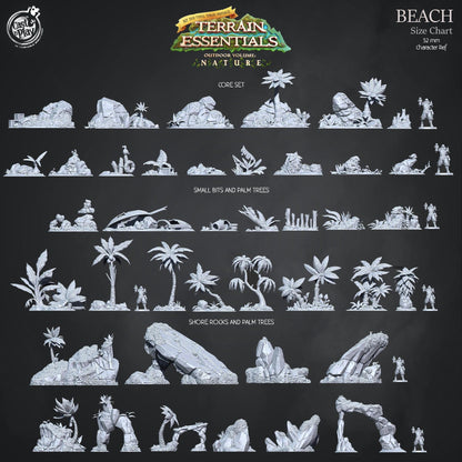 Beach Terrain Essentials | D&D Scatter Miniature | Terrain Essentials