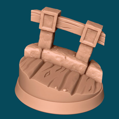 Bridge Bases | TTRPG Miniature Sculpted Base | Awkward Penguin Minis