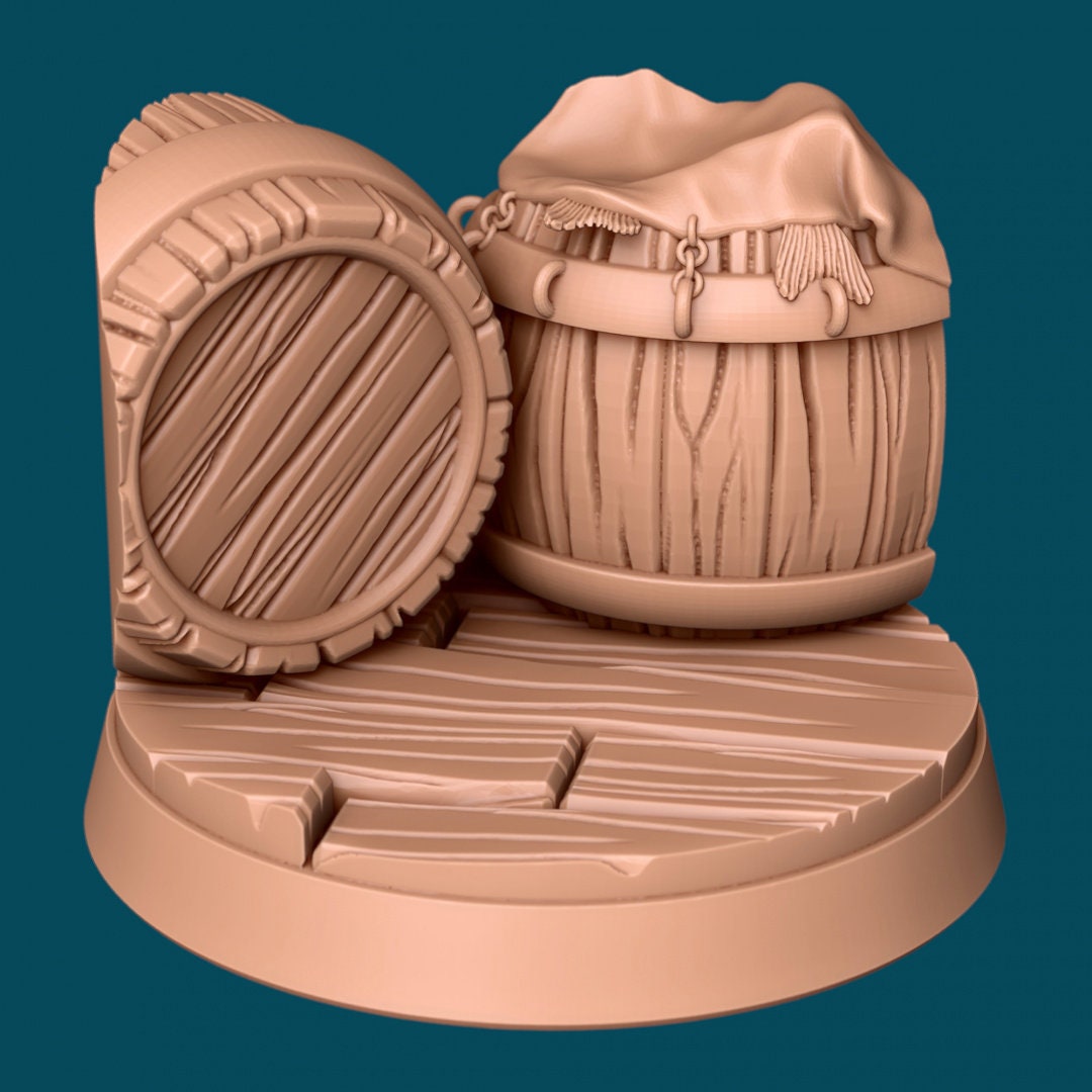 Market Bases | TTRPG Miniature Sculpted Base | Awkward Penguin's Minis