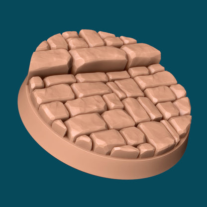 Streets and Pavements Bases | TTRPG Miniature Sculpted Base | Awkward Penguin's Minis