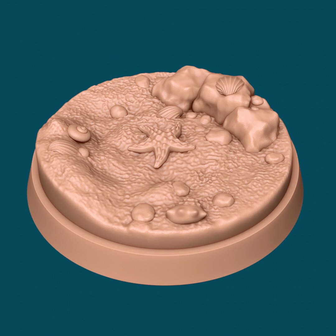 Under the Sea Bases | TTRPG Miniature Sculpted Base | Awkward Penguin's Minis