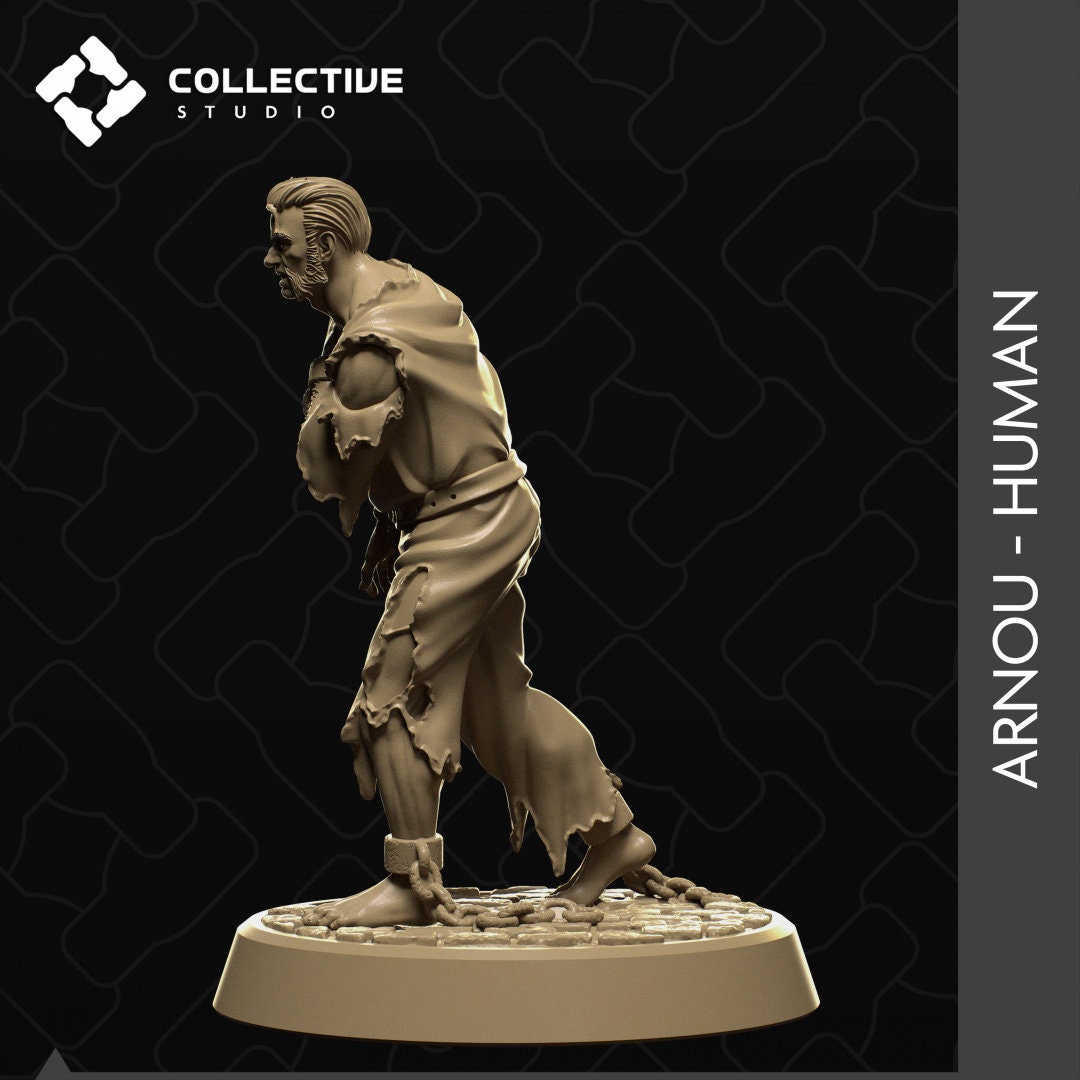Arnou, Werewolf Human Form | Tabletop Gaming Mini or Display Figure | Collective Studio