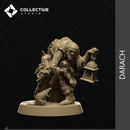 Darach, Hunchback Gothic Human | Tabletop Gaming Mini or Display Figure | Collective Studio