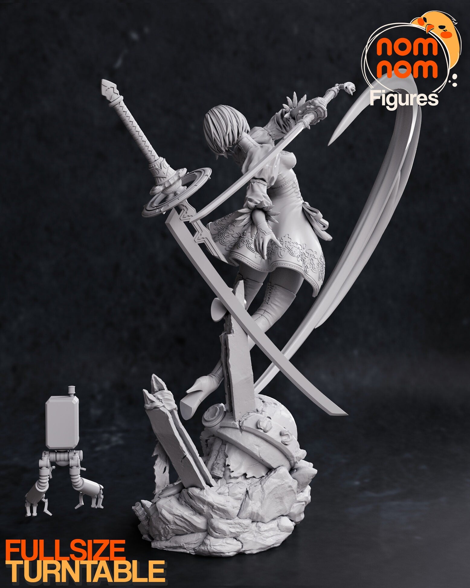 Combat Android | Resin Garage Kit Figure Game Fan Art | Nomnom Figures