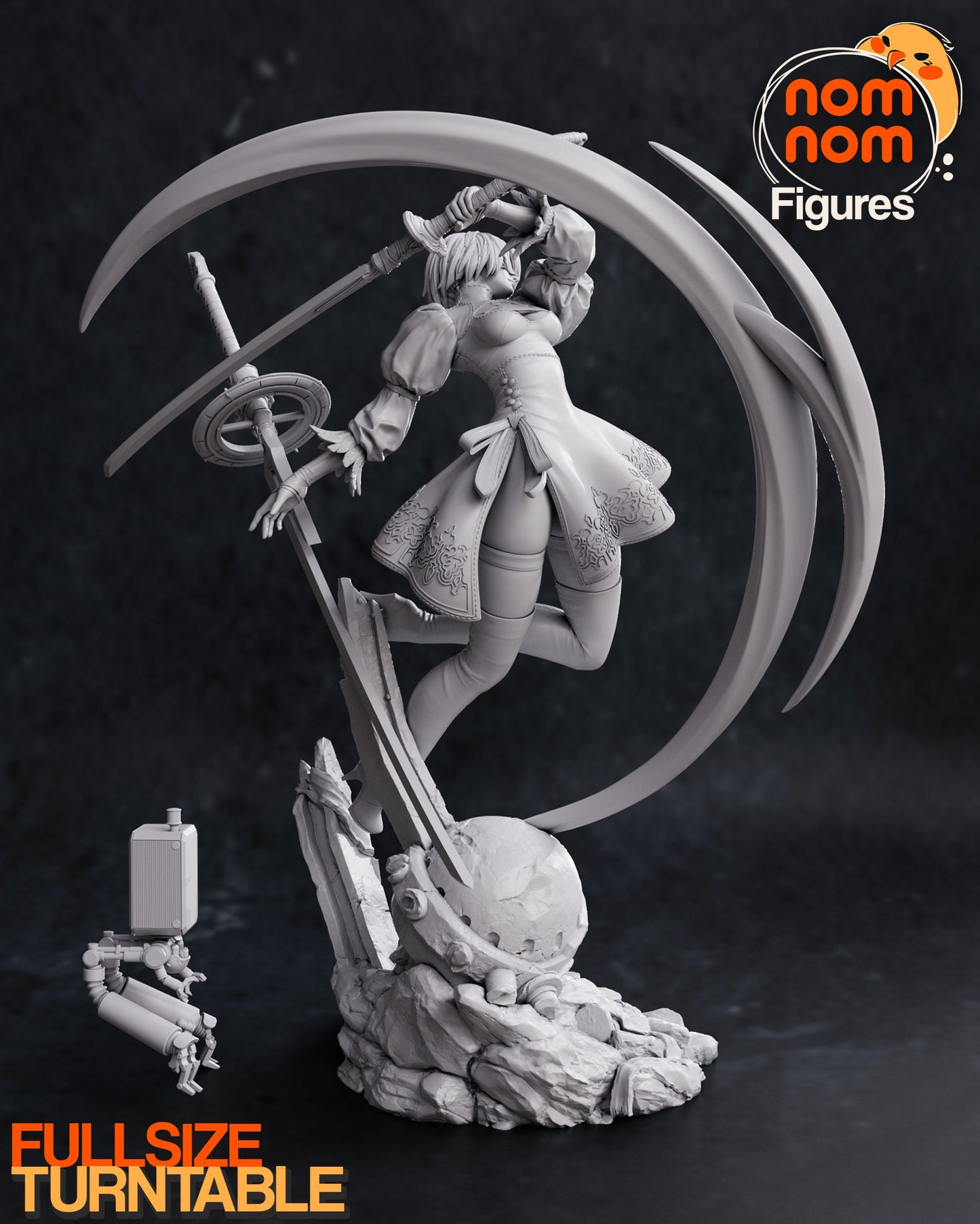 Combat Android | Resin Garage Kit Figure Game Fan Art | Nomnom Figures