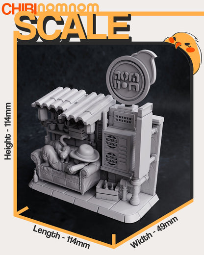 Chibi Stray Kitty | Resin Garage Kit Figure Video Game Fan Art | Nomnom Figures