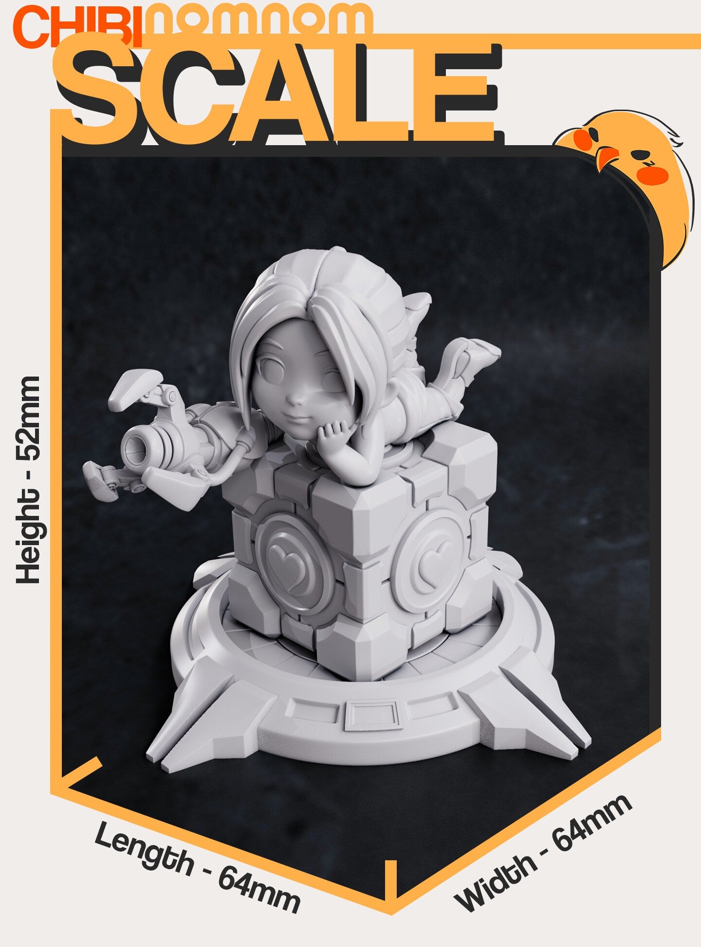 Chibi Test Subject | Resin Garage Kit Figure Video Game Fan Art | Nomnom Figures