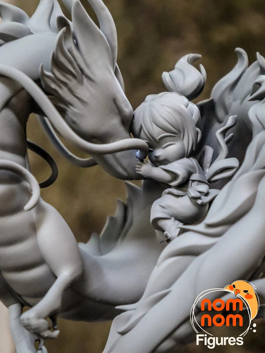 Girl and River Spirit | Resin Garage Kit Figure Anime Fan Art | Nomnom Figures