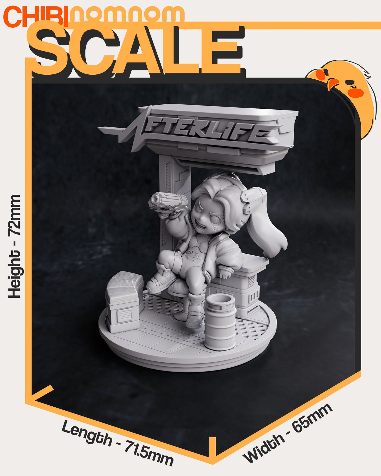 Chibi Edgerunner | Resin Garage Kit Figure Anime Fan Art | Nomnom Figures