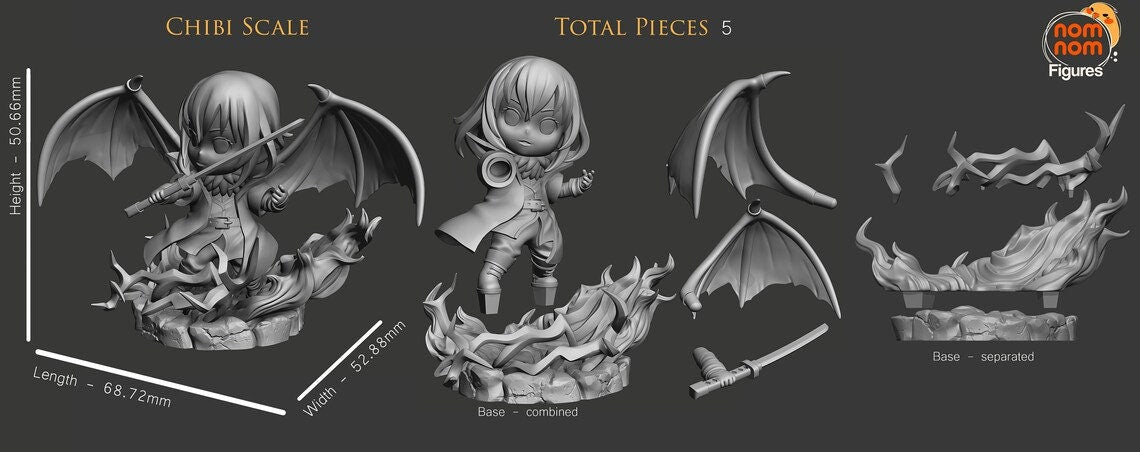 Chibi Reincarnated Demon Slime | Resin Garage Kit Figure Anime Fan Art | Nomnom Figures