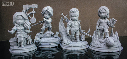 Chibi Found Family | Resin Garage Kit Figure Book Video Game Fan Art | Nomnom Figures