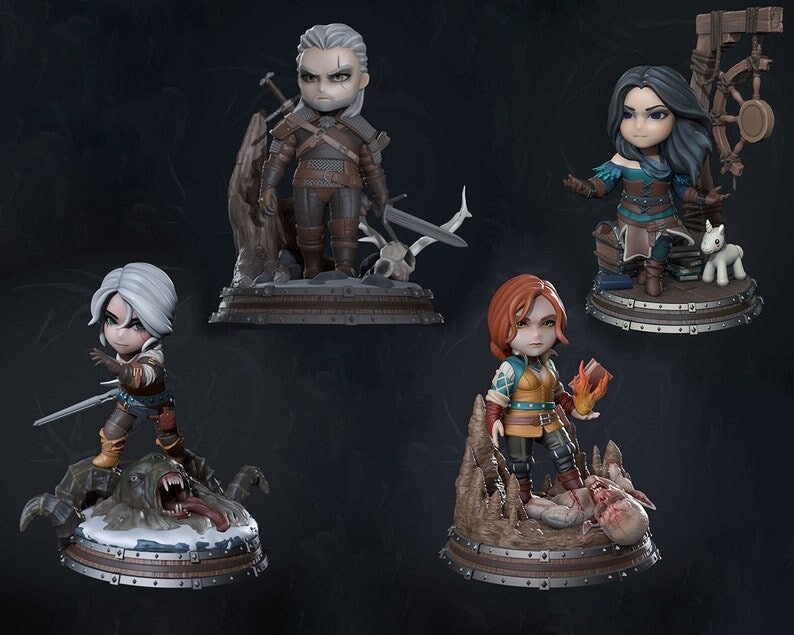 Chibi Found Family | Resin Garage Kit Figure Book Video Game Fan Art | Nomnom Figures