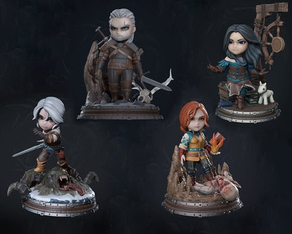 Chibi Found Family | Resin Garage Kit Figure Book Video Game Fan Art | Nomnom Figures