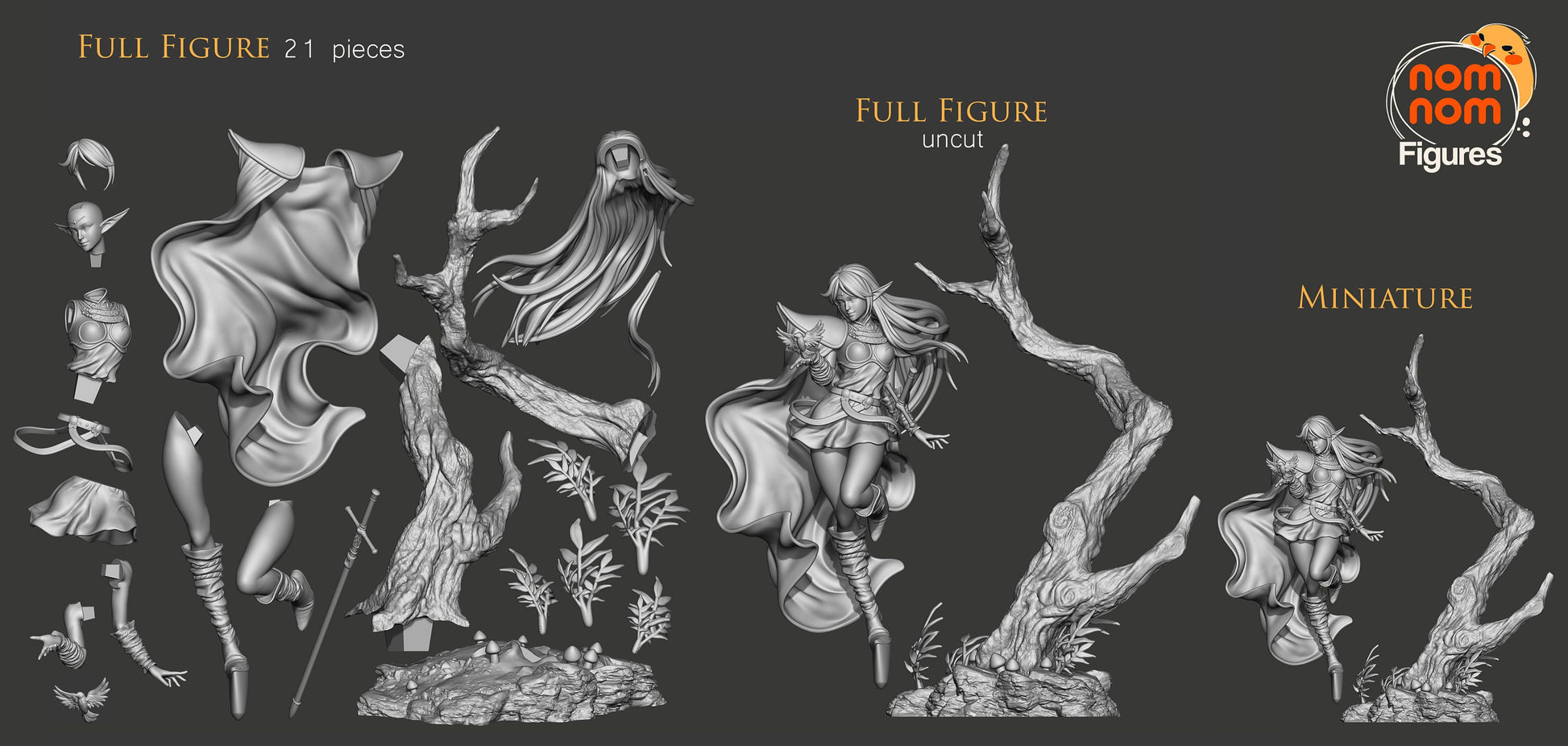 Young High Elf | Resin Garage Kit Figure Anime Fan Art | Nomnom Figures