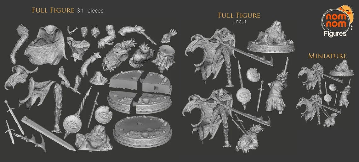 Black Swordsman | Resin Garage Kit Figure Anime Manga Fan Art | Nomnom Figures