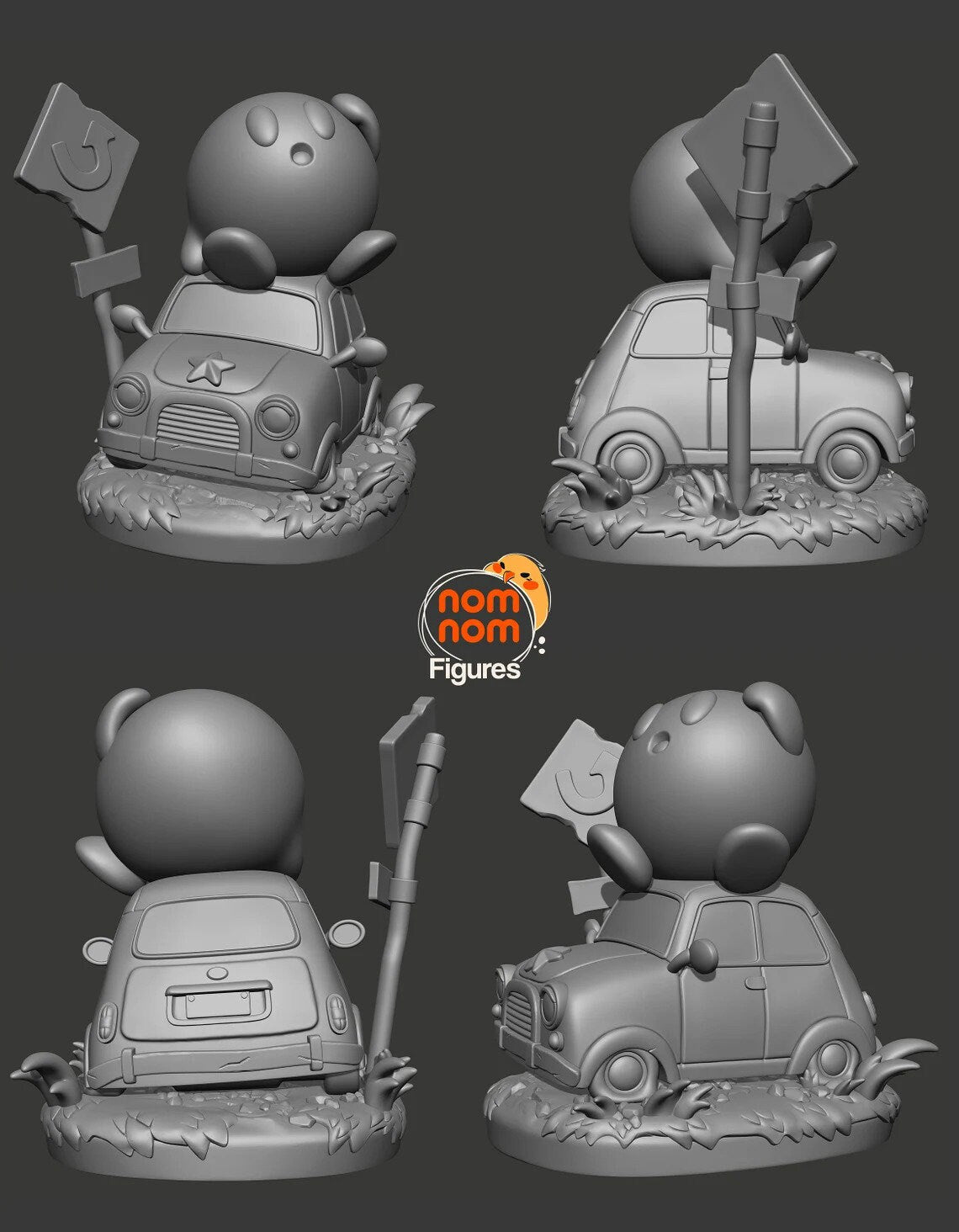 Little Pink Vacuum Ball | Resin Garage Kit Figure Game Fan Art | Nomnom Figures