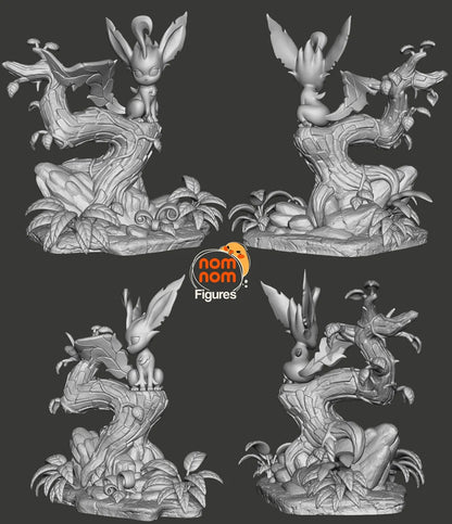 Leafy Evolution | Resin Garage Kit Anime Game Fan Art | Nomnom Figures
