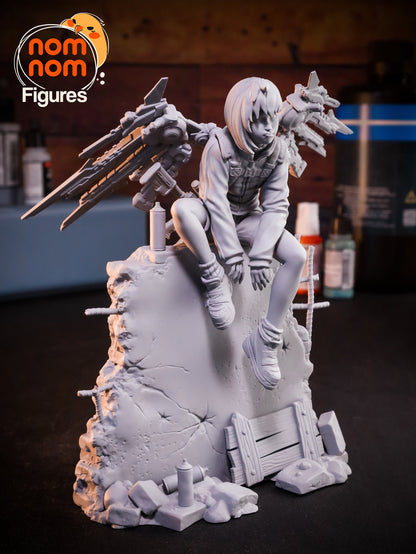 Valrie, Cyberpunk Angel | Resin Garage Kit Figure Original | Nomnom Figures