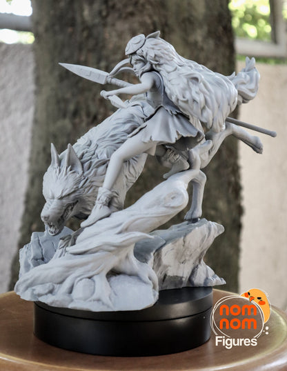 Wolf-Raised Princess | Resin Garage Kit Figure Anime Fan Art | Nomnom Figures