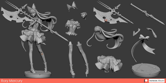 Axe Girl | Resin Garage Kit Figure Anime Fan Art | Nomnom Figures