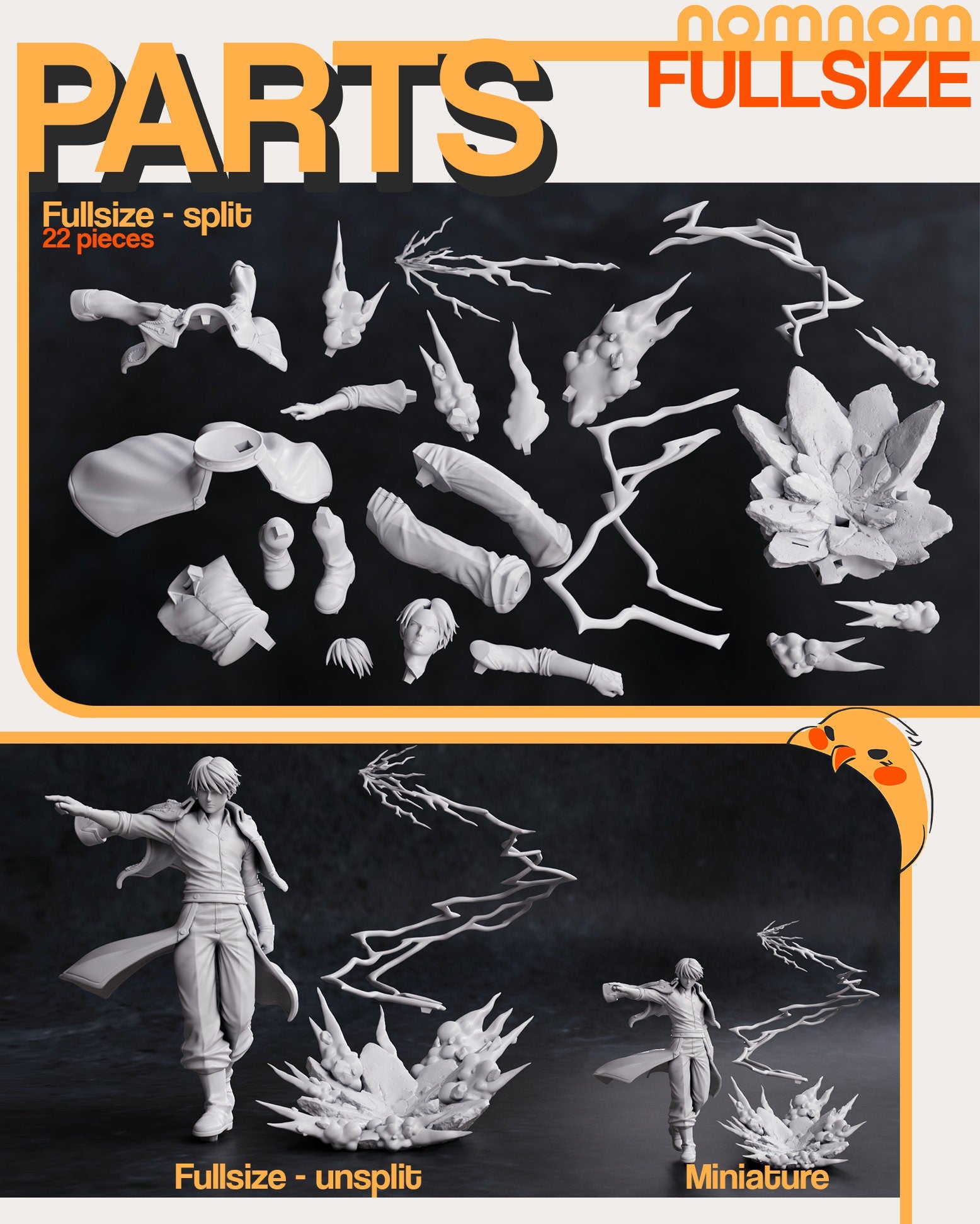 Fiery Colonel | Resin Garage Kit Figure Anime Manga Fan Art | Nomnom Figures