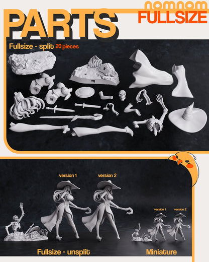 Witchy Hero | Resin Garage Kit Figure Video Game Fan Art | Nomnom Figures