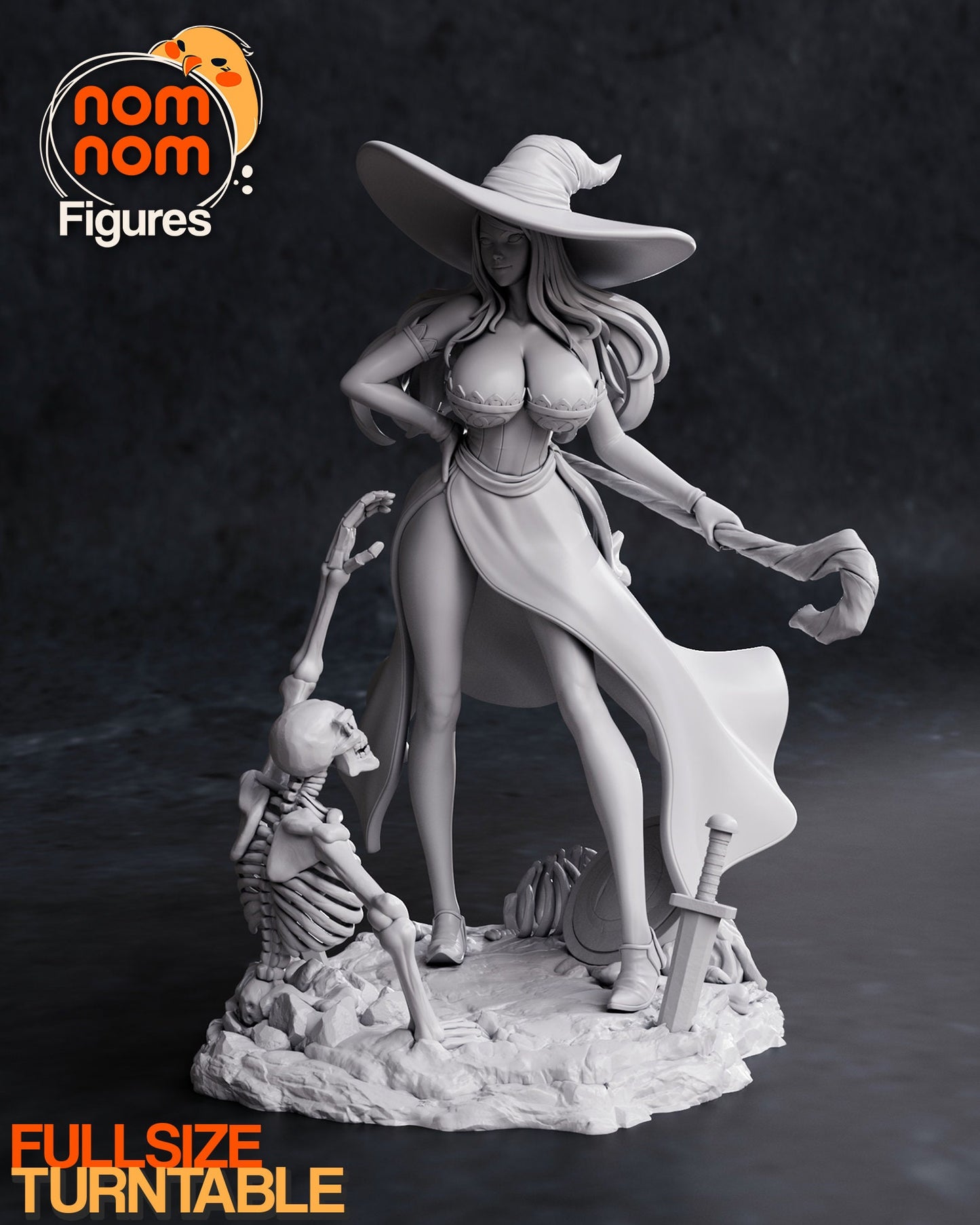 Witchy Hero | Resin Garage Kit Figure Video Game Fan Art | Nomnom Figures