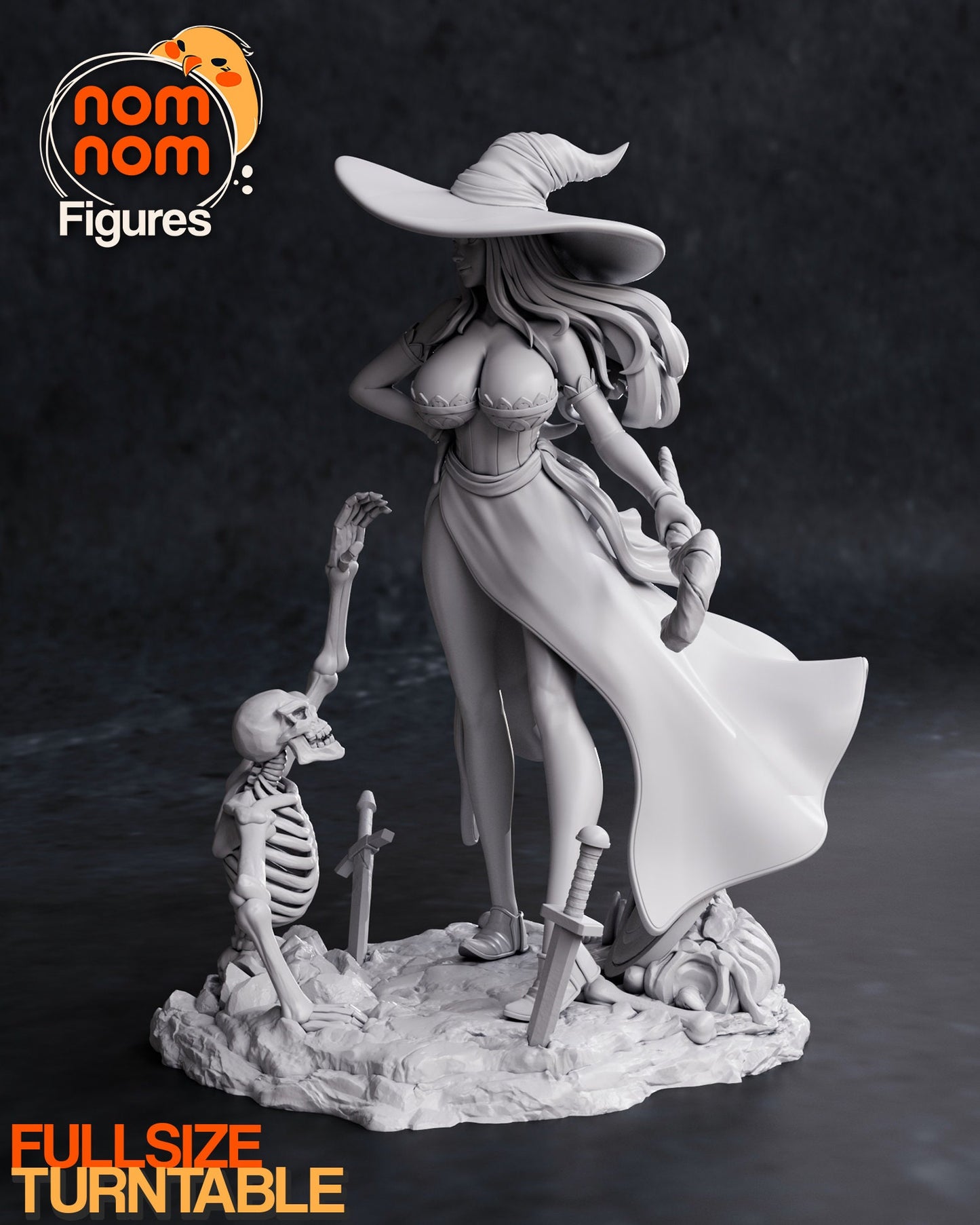 Witchy Hero | Resin Garage Kit Figure Video Game Fan Art | Nomnom Figures