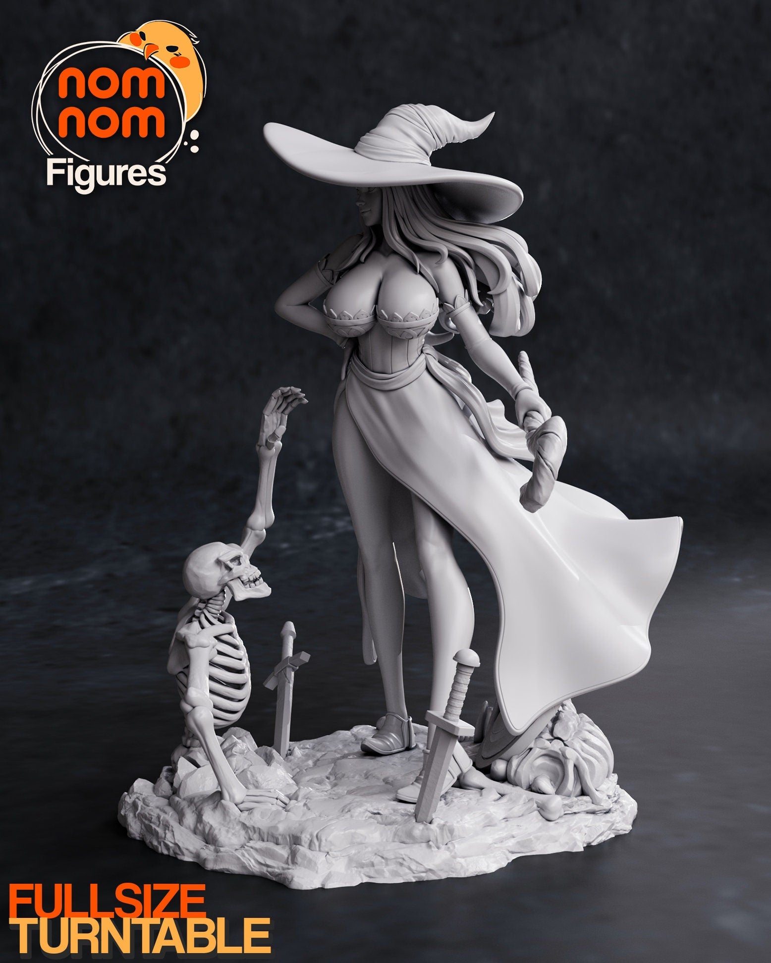 Witchy Hero | Resin Garage Kit Figure Video Game Fan Art | Nomnom Figures