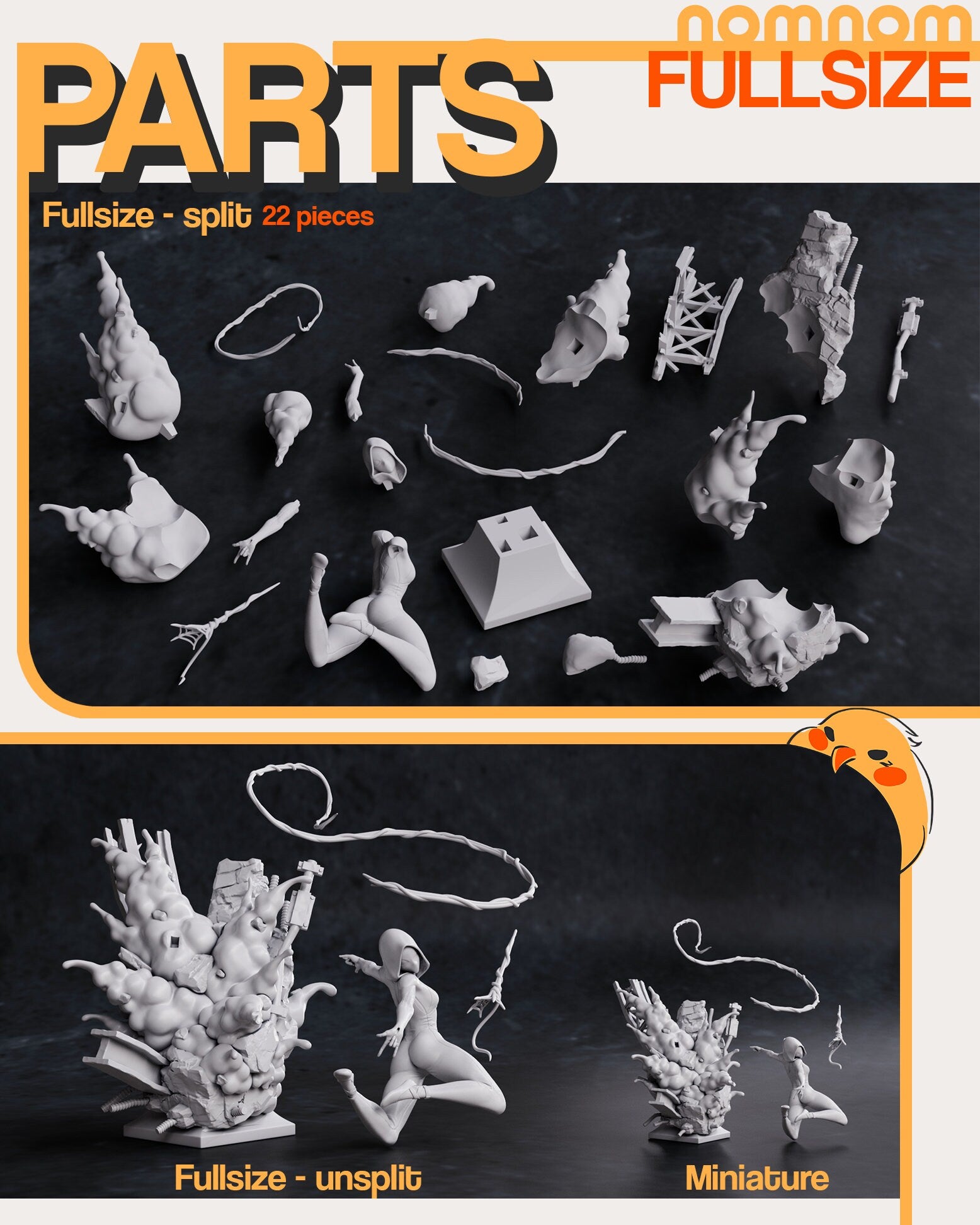 White Spider | Resin Garage Kit Figure Movie Comic Fan Art | Nomnom Figures