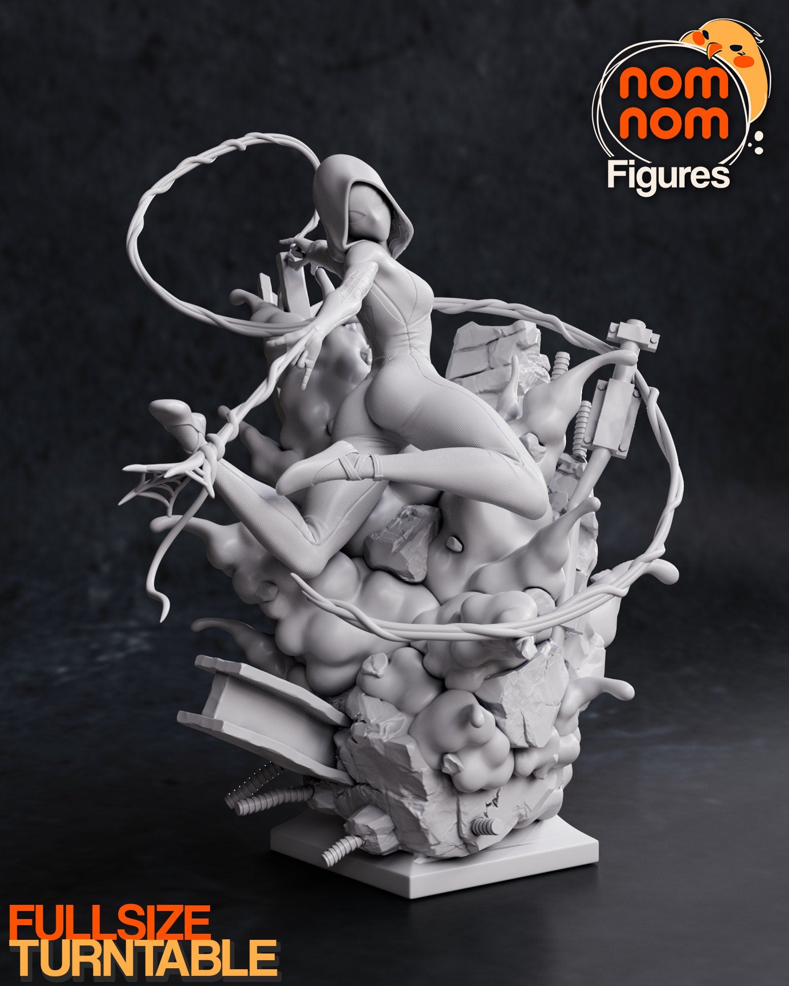 White Spider | Resin Garage Kit Figure Movie Comic Fan Art | Nomnom Figures