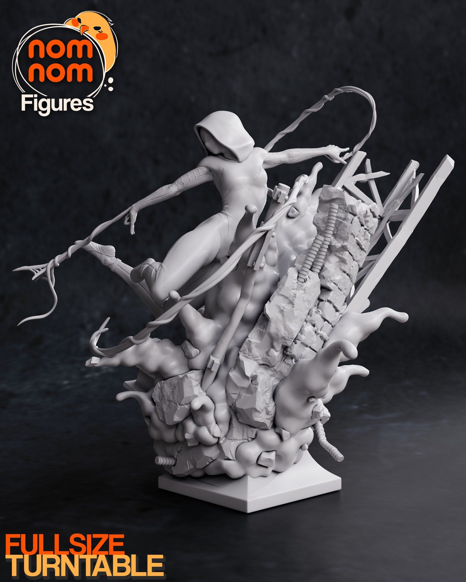 White Spider | Resin Garage Kit Figure Movie Comic Fan Art | Nomnom Figures