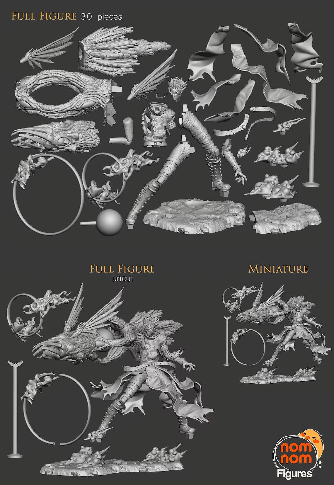 Sixty Billion Double Dollar Man | Resin Garage Kit Figure Anime Fan Art | Nomnom Figures