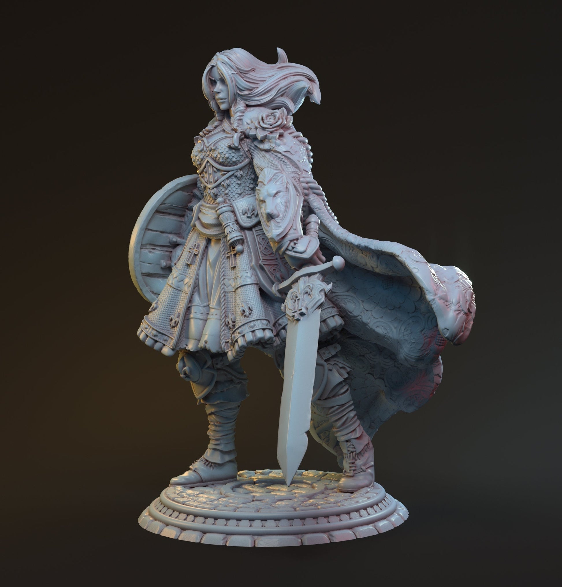 Arturia, Human Knight Queen | D&D TTRPG Miniature | Hardwitch Games