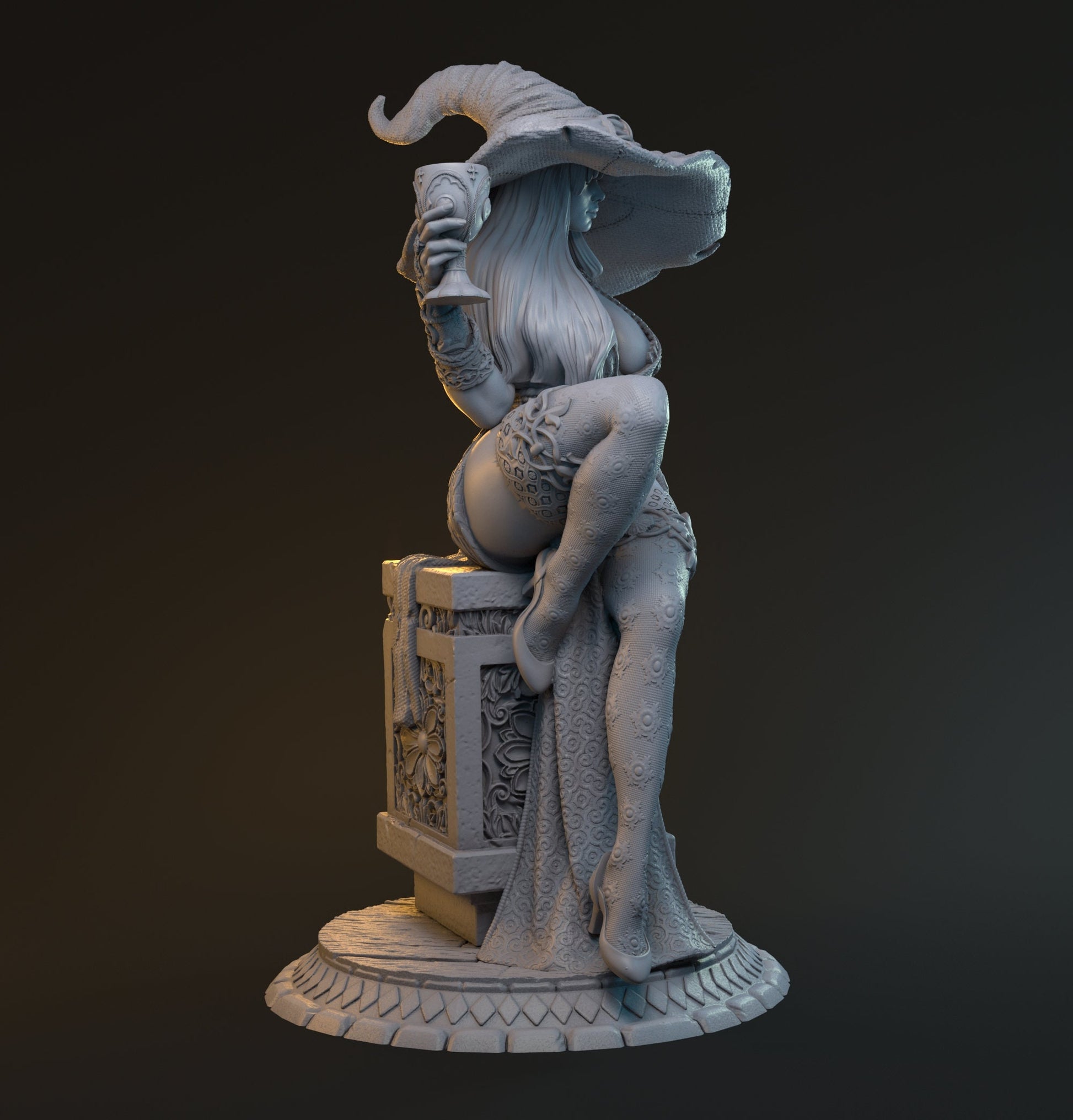 Merlin, Human Wizard Female | D&D TTRPG Miniature | Hardwitch Games