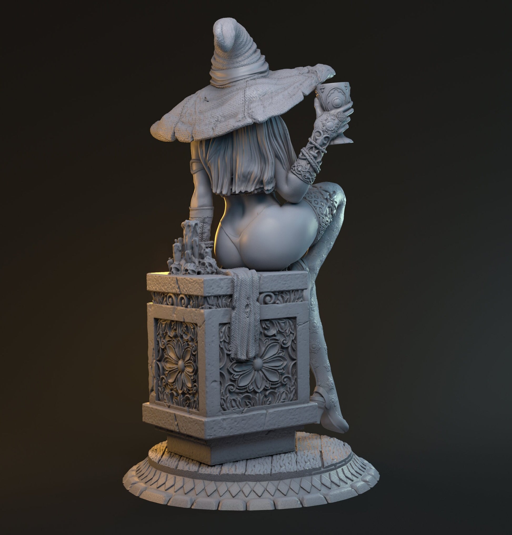 Merlin, Human Wizard Female | D&D TTRPG Miniature | Hardwitch Games