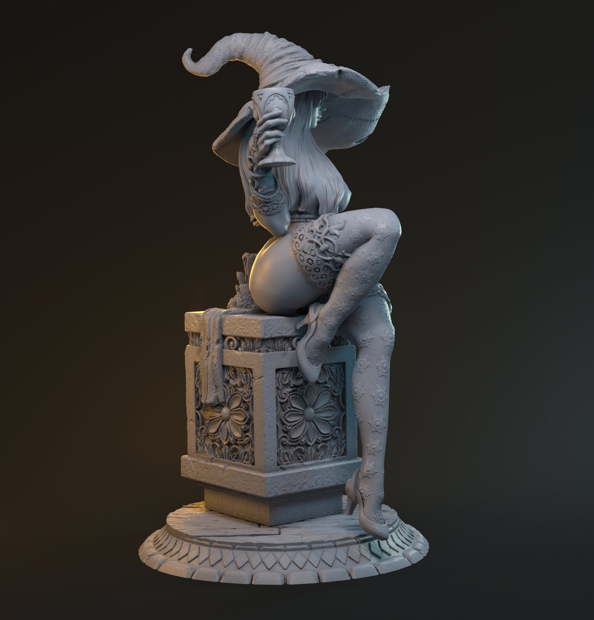 Merlin, Human Wizard Female | D&D TTRPG Miniature | Hardwitch Games