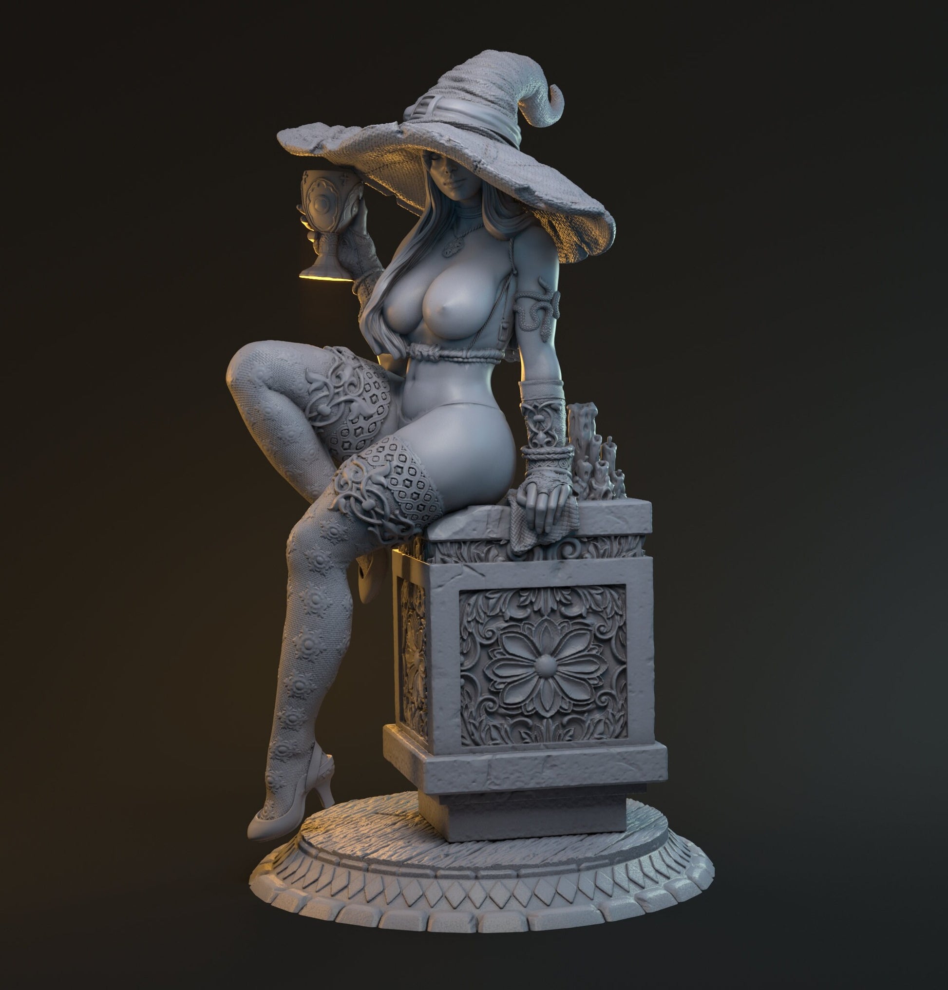 Merlin, Human Wizard Female | D&D TTRPG Miniature | Hardwitch Games