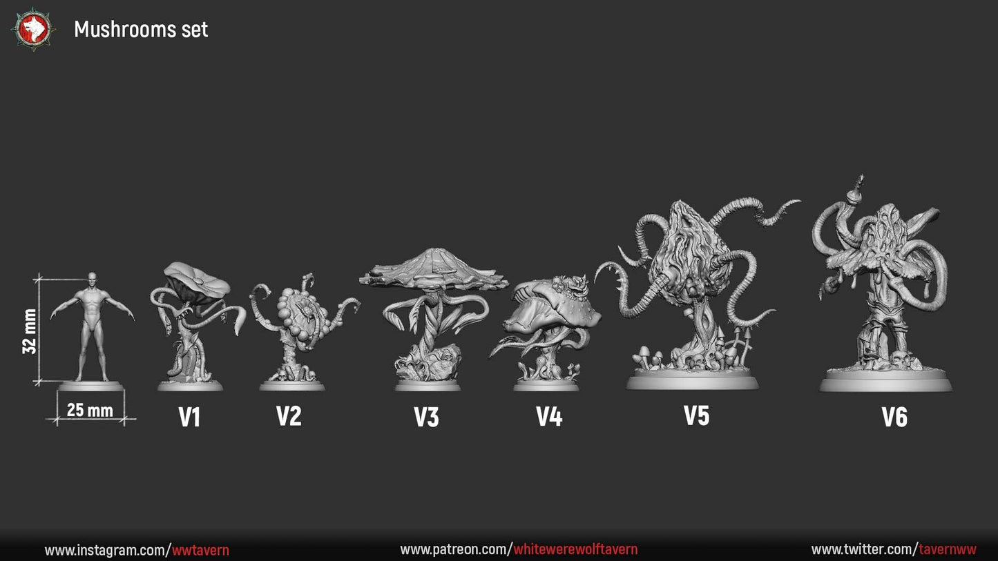 Mushrooms | TABLETOP SCALE | TTRPG Miniature | White Werewolf Tavern