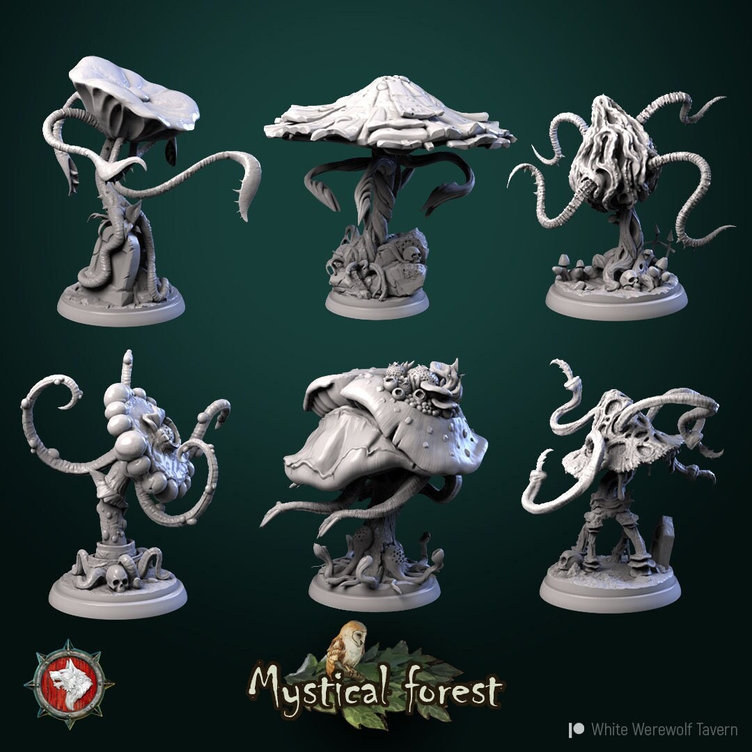 Mushrooms | TABLETOP SCALE | TTRPG Miniature | White Werewolf Tavern