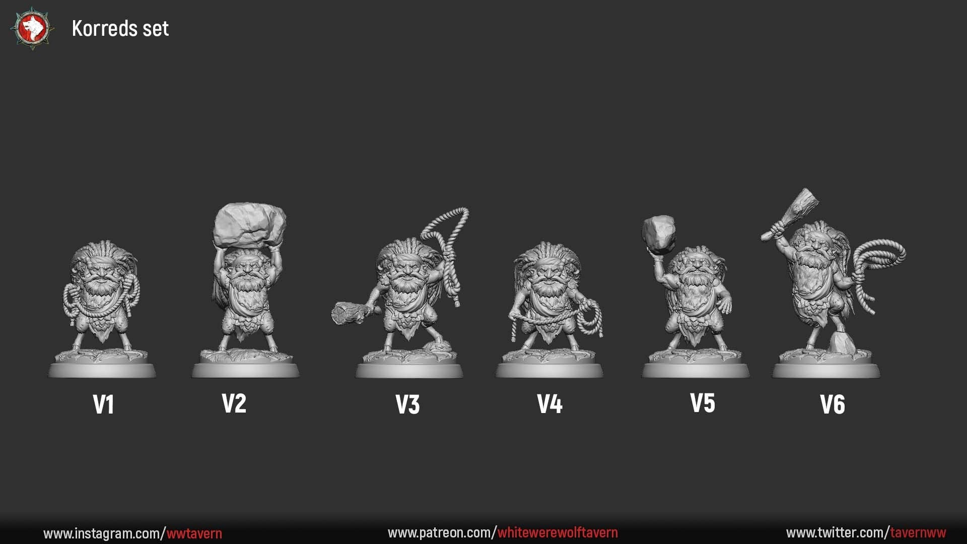 Korreds | TABLETOP SCALE | TTRPG Miniature | White Werewolf Tavern