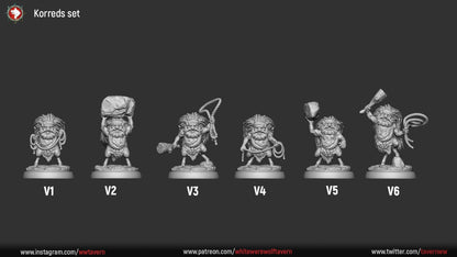 Korreds | TABLETOP SCALE | TTRPG Miniature | White Werewolf Tavern