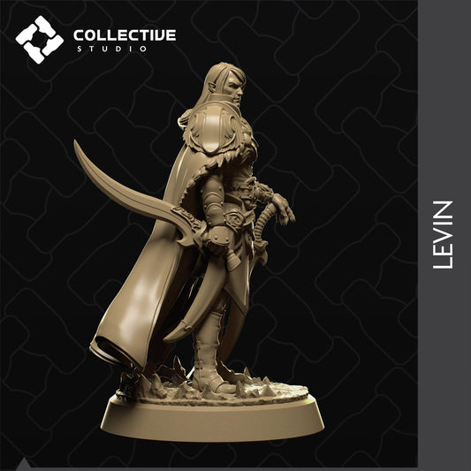 Levin, Elf Drow Fighter Ranger | Tabletop Gaming Mini or Display Figure | Collective Studio