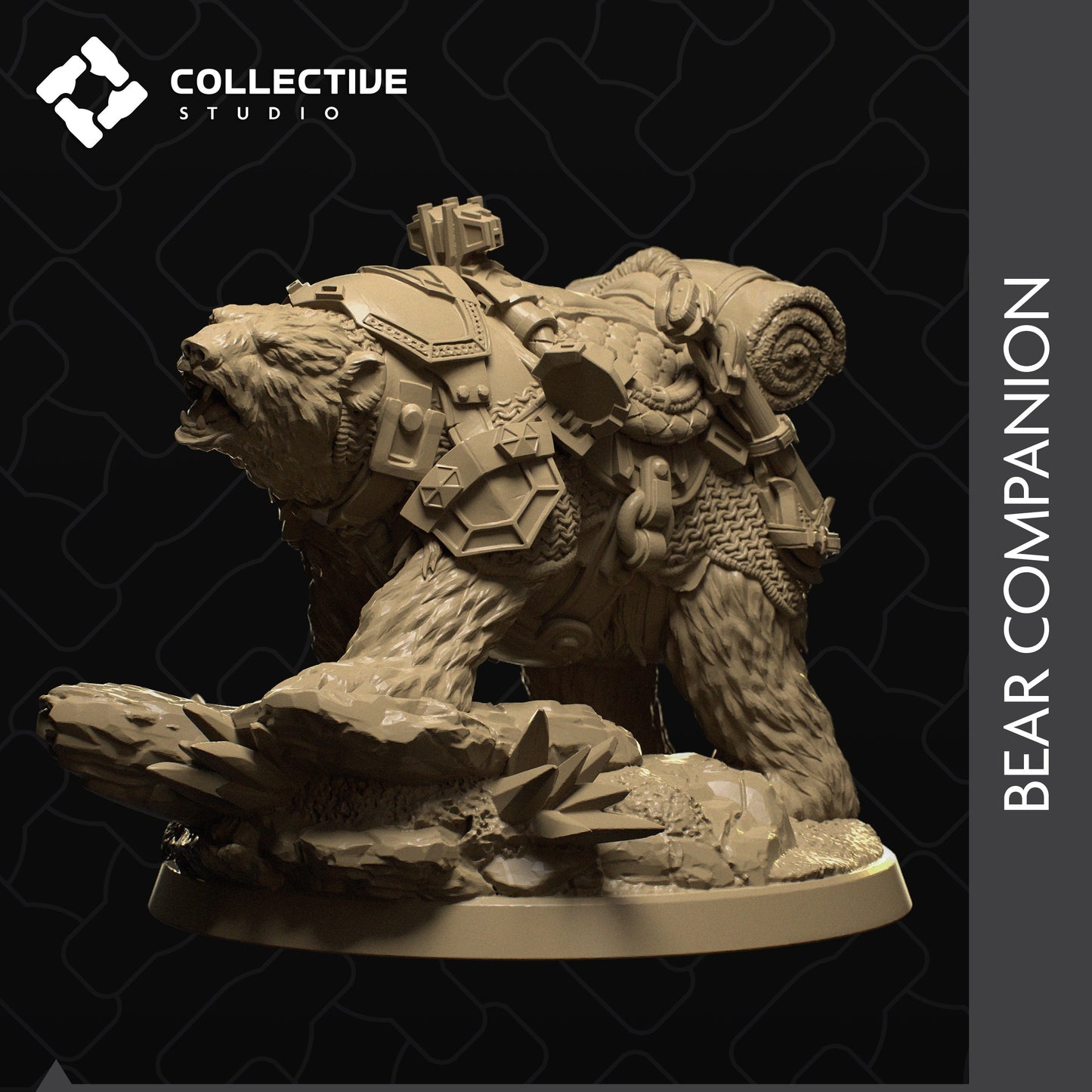 Bear Companion | Tabletop Gaming Mini or Display Figure | Collective Studio
