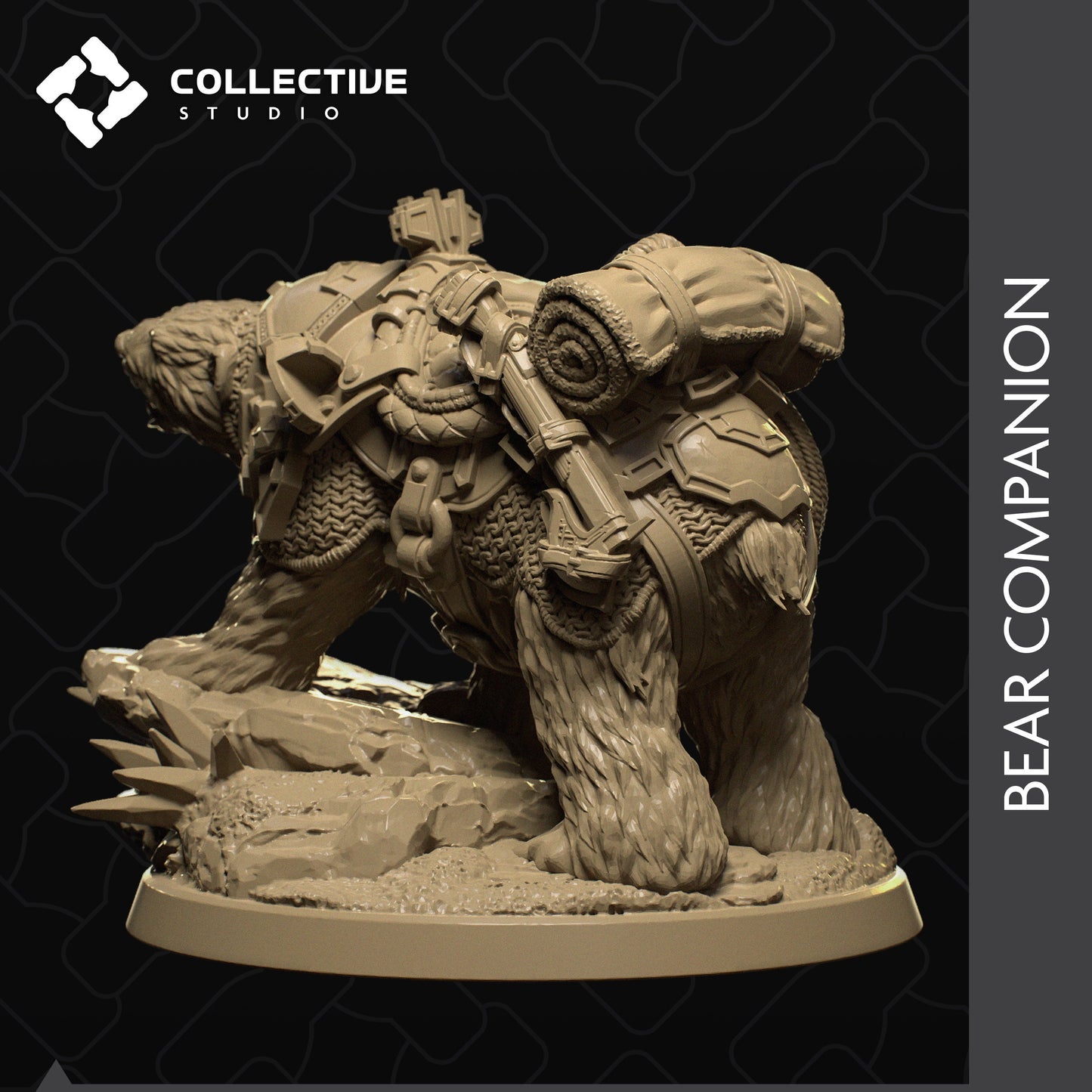 Bear Companion | Tabletop Gaming Mini or Display Figure | Collective Studio