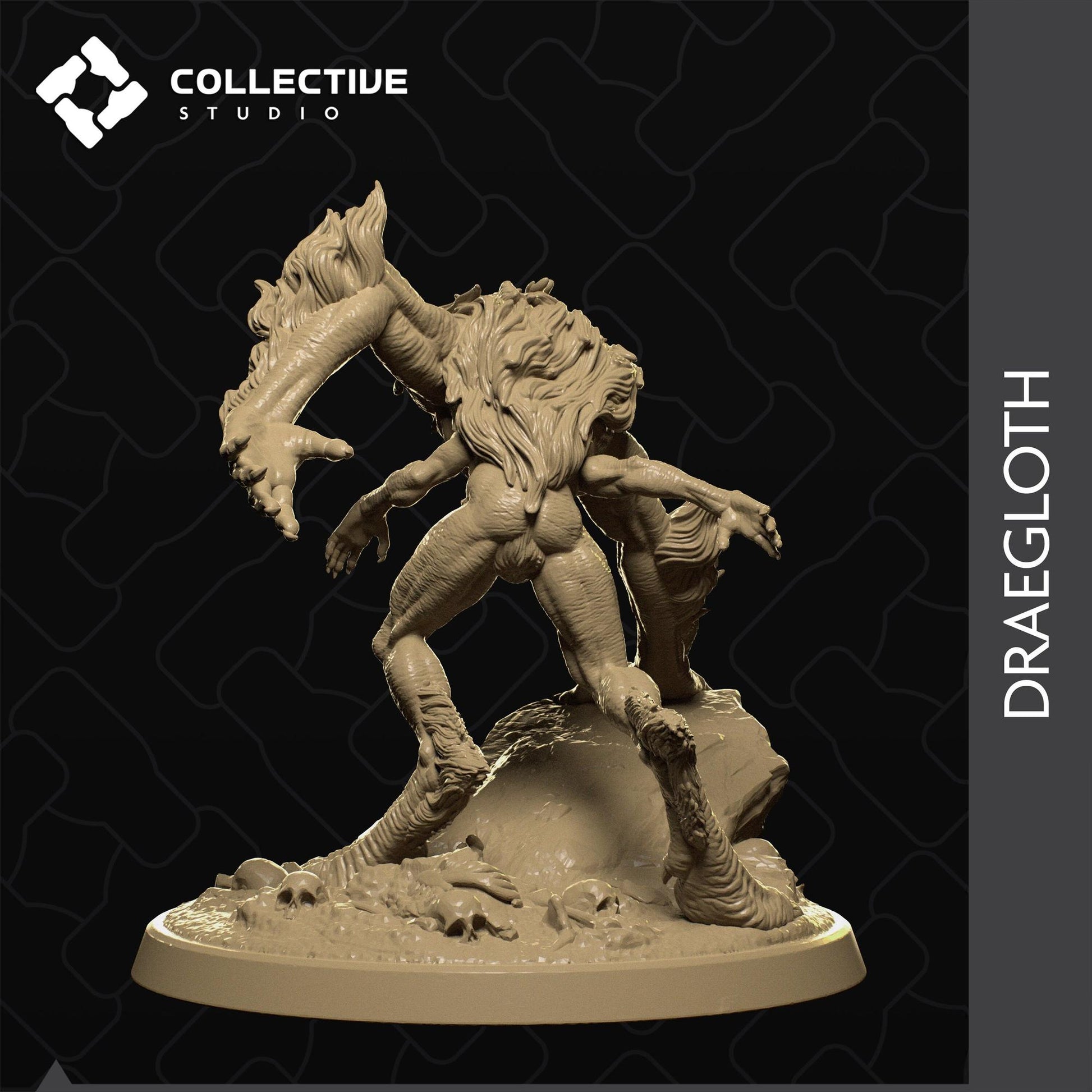 Draegloth, Monster Demon Creature | Tabletop Gaming Mini or Display Figure | Collective Studio