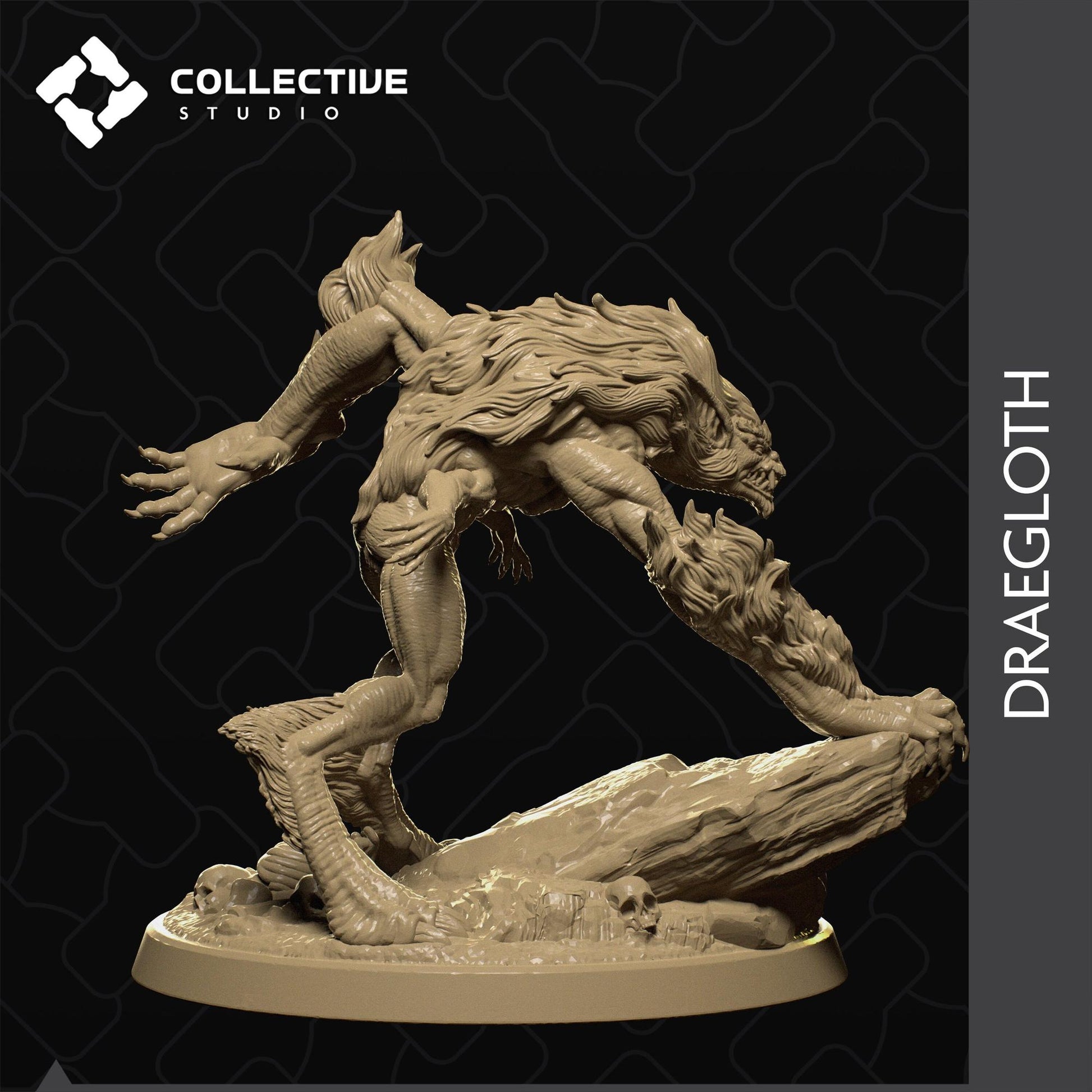 Draegloth, Monster Demon Creature | Tabletop Gaming Mini or Display Figure | Collective Studio