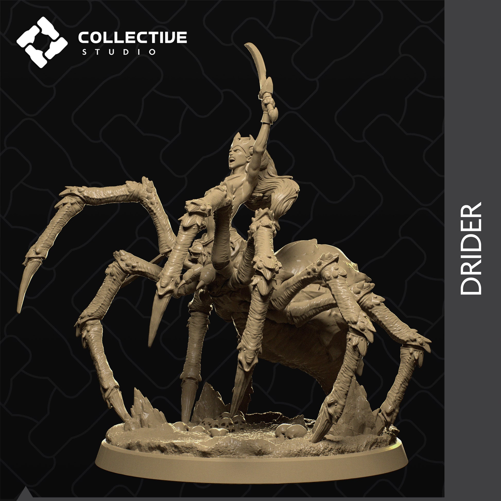 Drider, Spider Monster Woman, Underdark | Tabletop Gaming Mini or Display Figure | Collective Studio
